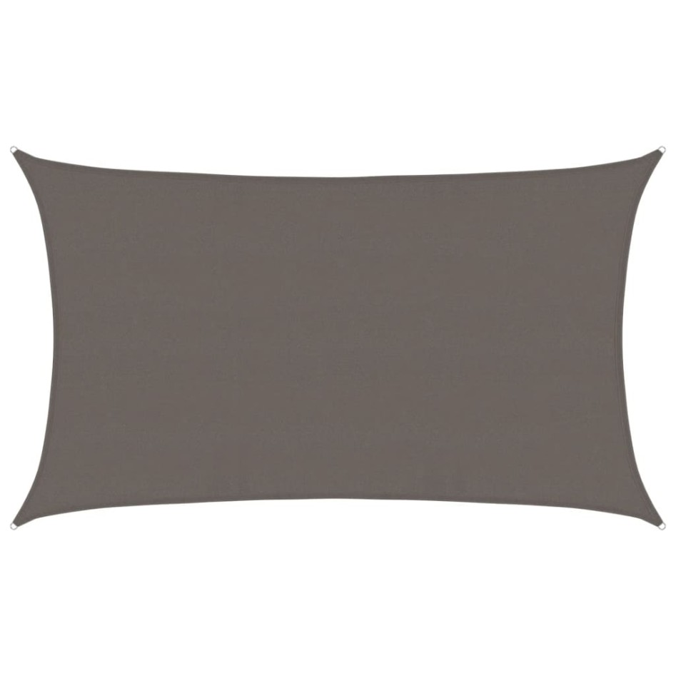 Toldo de vela gris antracita HDPE 160 g/m² 5x8