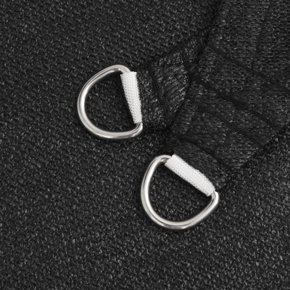 Toldo de vela HDPE negro 160 g/m² 4x6