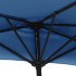 Sombrilla balcón semicircular palo aluminio azul 300x155x223