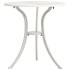 Mesa de jardín aluminio fundido blanco 62x62x65