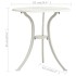Mesa de jardín aluminio fundido blanco 62x62x65