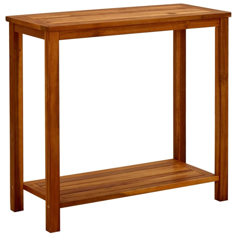 Mesa consola de jardín madera maciza de acacia 80x35x75