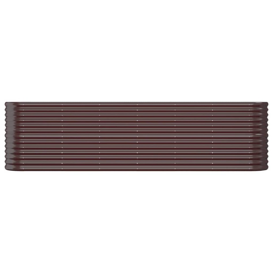 Jardinera arriate acero recubrimiento polvo marrón 260x40x68