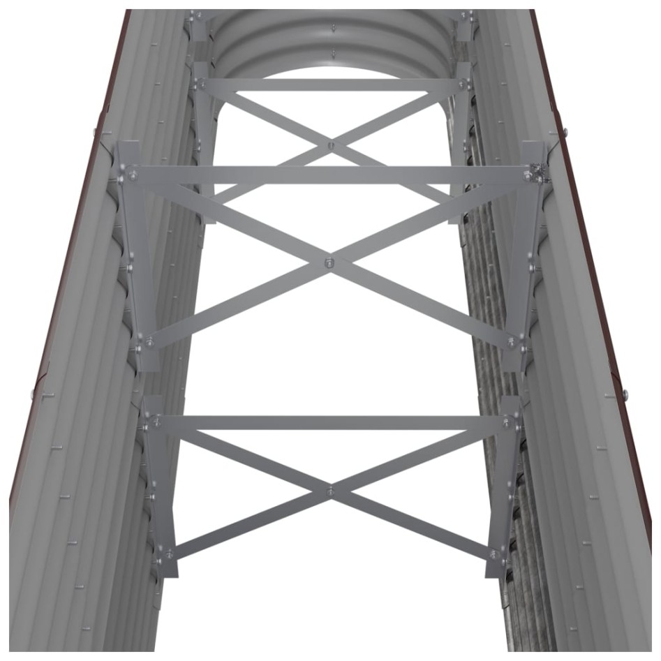 Jardinera arriate acero recubrimiento polvo marrón 260x40x68