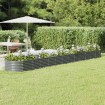 Jardinera arriate acero recubrimiento polvo gris 512x80x36 cm