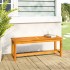 Banco de jardín madera maciza de acacia 110x35x45