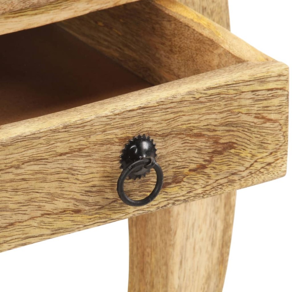 Mesita de noche de madera maciza de mango 28x28x46