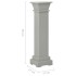 Soporte plantas pilar cuadrado clásico gris 17x17x66 cm