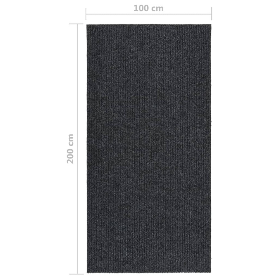 Alfombra de pasillo atrapa suciedad 100x200 cm gris