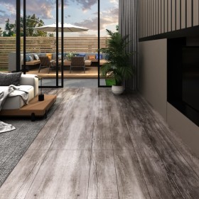 Lamas de suelo autoadhesivas PVC marrón madera mate 5,21m² 2