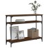 Mesa consola madera de ingeniería marrón roble 100x29x75