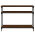 Mesa consola madera de ingeniería marrón roble 100x29x75