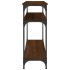 Mesa consola madera de ingeniería marrón roble 100x29x75