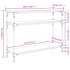 Mesa consola madera de ingeniería marrón roble 100x29x75