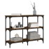 Mesa consola madera de ingeniería roble ahumado 100x29x75