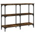 Mesa consola madera de ingeniería roble ahumado 100x29x75