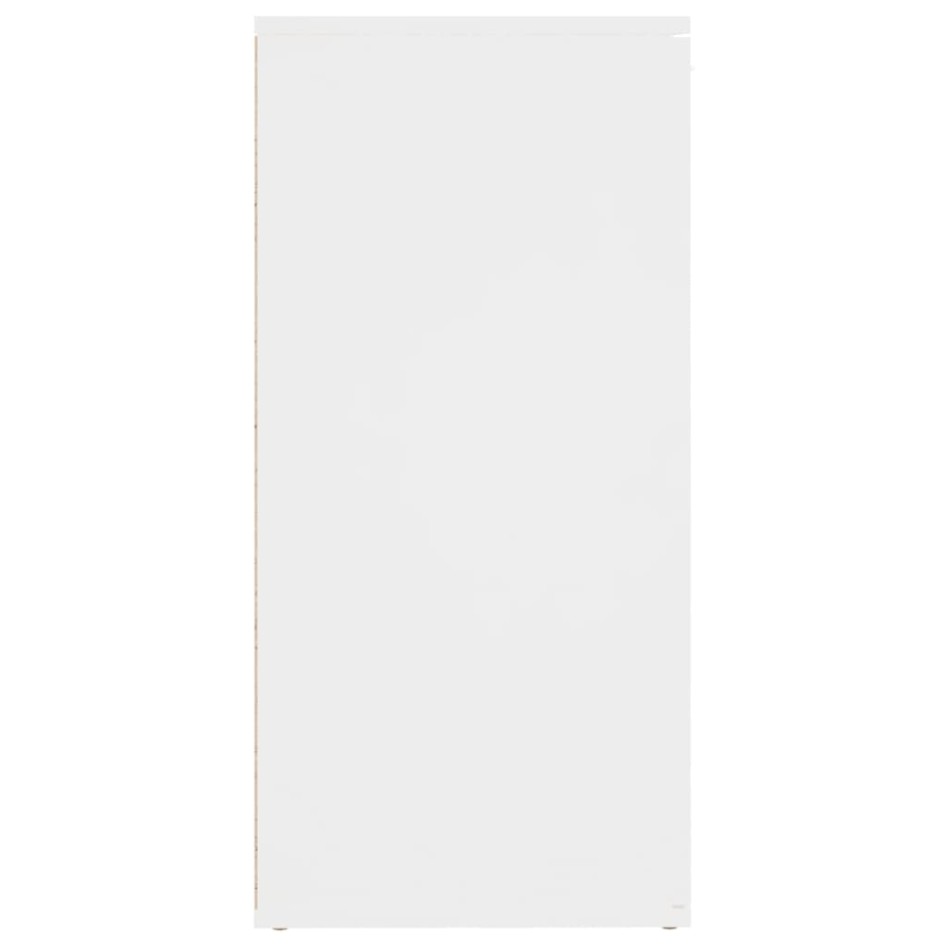 Aparador de madera de ingeniería negro 160x36x75