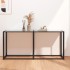 Mesa consola vidrio templado mármol blanco 160x35x75,5