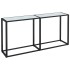 Mesa consola vidrio templado mármol blanco 160x35x75,5