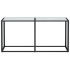 Mesa consola vidrio templado mármol blanco 160x35x75,5