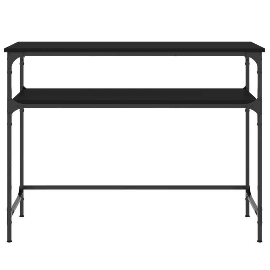 Mesa consola madera de ingeniería negra 100x35,5x75