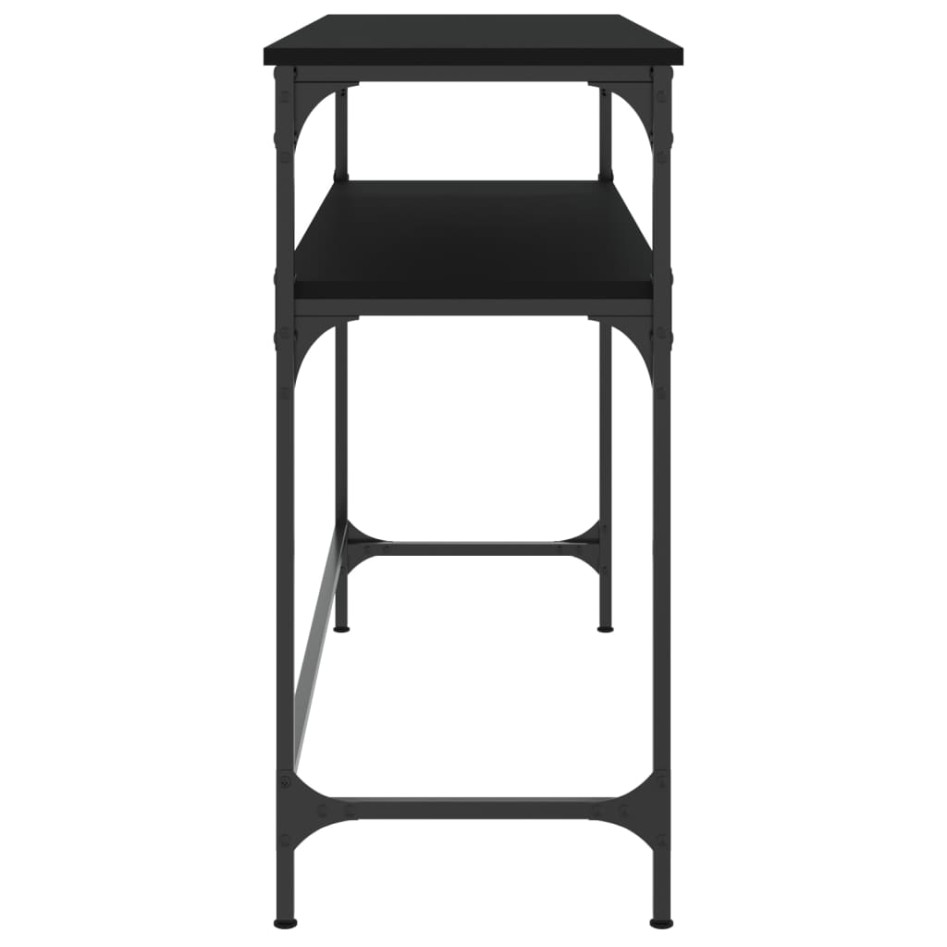Mesa consola madera de ingeniería negra 100x35,5x75