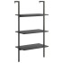 Estantería inclinada de 3 niveles negro 64x35x120,5