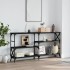 Mesa consola madera de ingeniería negra 150x29x76,5