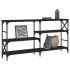Mesa consola madera de ingeniería negra 150x29x76,5