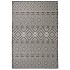 Alfombra de exterior de tejido plano rayas negras 160x230