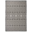 Alfombra de exterior de tejido plano rayas negras 160x230 cm