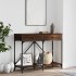 Mesa consola madera de ingeniería marrón roble 100x39x78,5