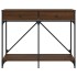 Mesa consola madera de ingeniería marrón roble 100x39x78,5