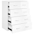 Aparador con 4 cajones blanco brillante 60x30,5x71