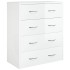Aparador con 4 cajones blanco brillante 60x30,5x71