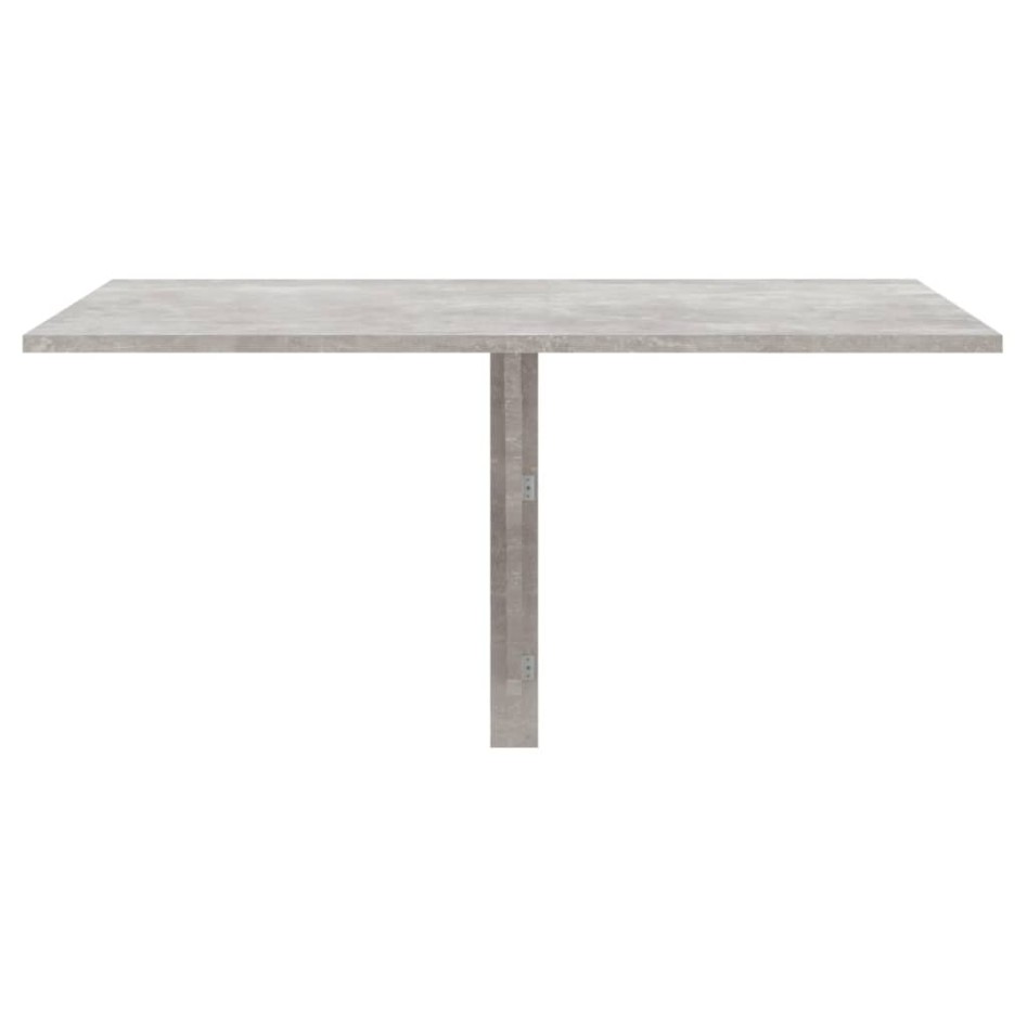 Mesa de pared plegable contrachapada gris hormigón 100x60x56