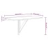 Mesa de pared plegable contrachapada gris hormigón 100x60x56