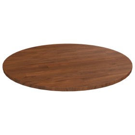 Tablero de mesa redonda madera de roble marrón oscuro