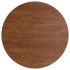 Tablero de mesa redonda madera de roble marrón oscuro