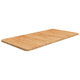 Encimera de baño marrón claro madera maciza tratada