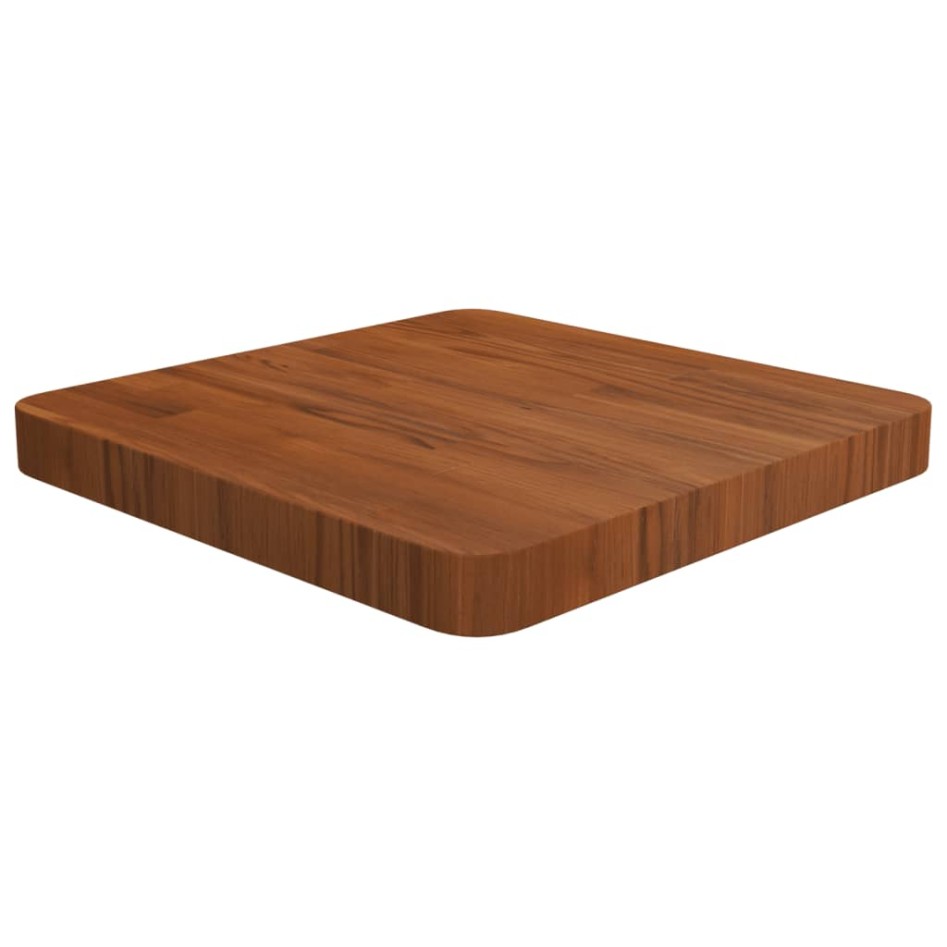 Tablero de mesa cuadrada madera roble marrón oscuro 40x40x4