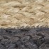 Alfombra hecha a mano de yute con borde gris oscuro 180