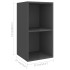 Muebles de salón de pared 2 pzas madera ingeniería gris