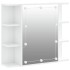 Mueble con espejo y luces LED blanco brillante 70x16,5x60