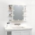Mueble con espejo y luces LED blanco brillante 70x16,5x60