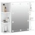 Mueble con espejo y luces LED blanco brillante 70x16,5x60