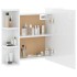 Mueble con espejo y luces LED blanco brillante 70x16,5x60