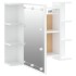 Mueble con espejo y luces LED blanco brillante 70x16,5x60