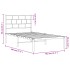 Estructura cama sin colchón con cabecero metal blanco 75x190