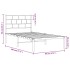 Estructura cama sin colchón con cabecero metal blanco 90x190